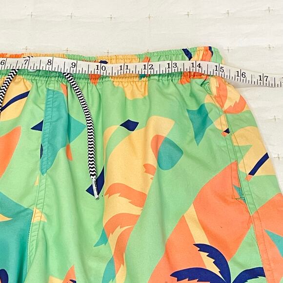 Boardies Swim Trunks Men's M Bright Green Tropical Geometric Print, Beach, Pool - Picture 8 of 11